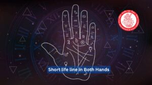 short life line in both hands